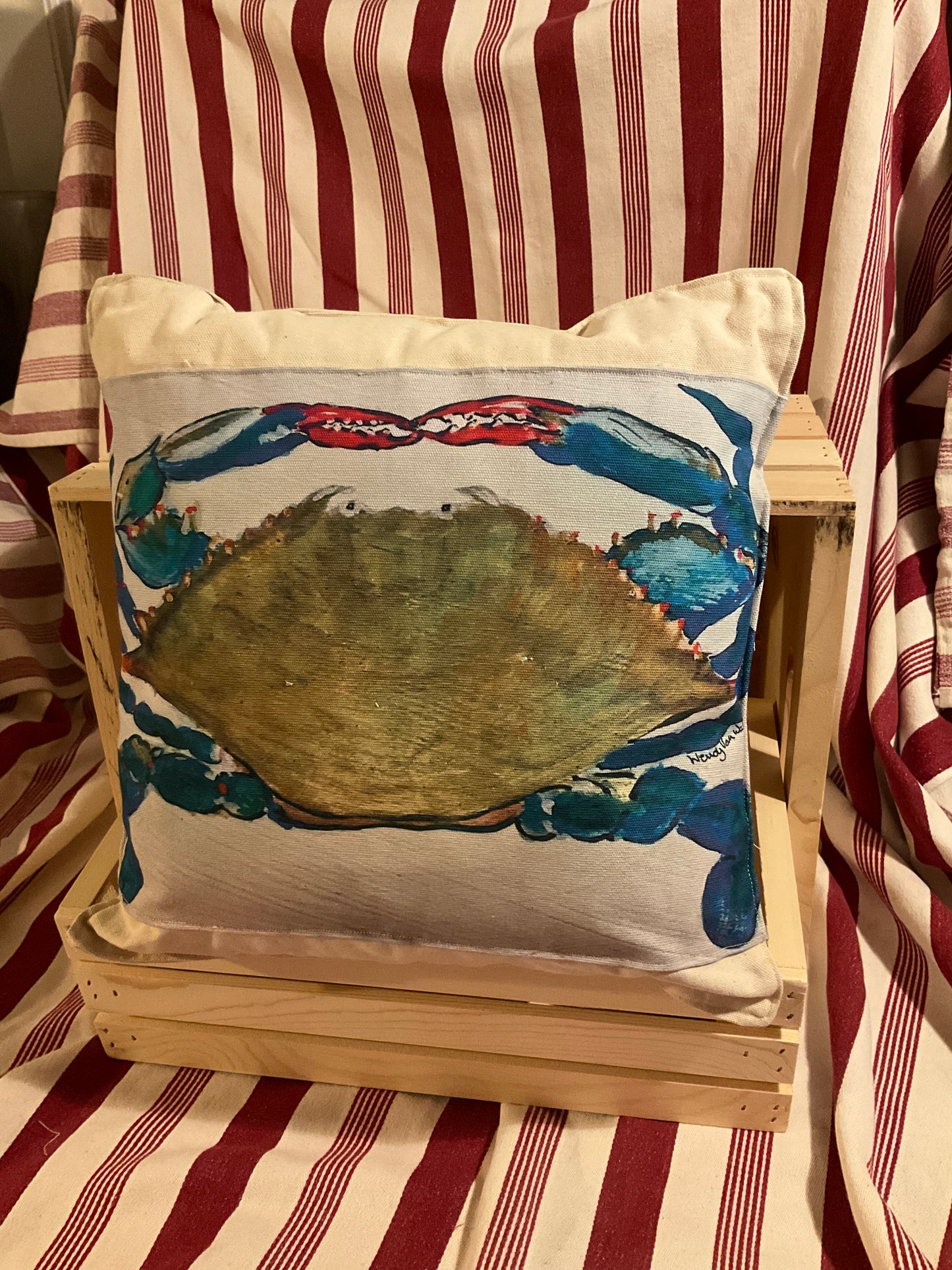 Original artwork Canvas pillow 14”x14”