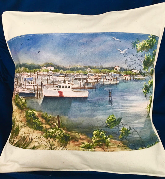 Original artwork Canvas pillow 14”x14”